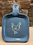 Blue Ceramic Country Chicken Kitchen With Cutting Boards!! Grannycore!. Fixed Price $15.00.