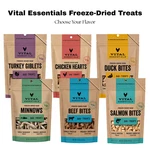 Vital Essentials Freeze Dried Treats Single Ingredient Dog Snacks. Fixed Price $18.99.