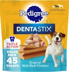 Pedigree Dentastix Small & Medium Breed Dog Treats, Original With Real Chicken,. Fixed Price $25.90.