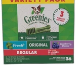 Greenies Regular Natural Dental Care Dog Treats, 36 Oz. Variety Pack, Packs Of. Fixed Price $25.99.