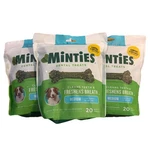 Lot Of 3 Minties Dental Chews For Dogs, 20 Count (60 Total Treats). Fixed Price $42.74.