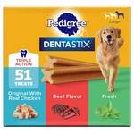 Pedigree Dentastix Large Dog Treats Original Beef & Fresh 2.73 Lb. Variety Pack. Fixed Price $32.29.