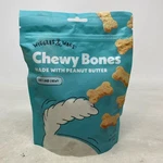 Wiggles & Wags Chewy Bones Peanut Butter Dog Treats, 6 Oz, Teal Bag. Fixed Price $8.21.