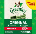 Greenies Original Regular Size Natural Dry Dental Treats Dogs - Value Pack 36 Ct. Fixed Price $42.99.