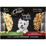 Cesar Simply Crafted Variety Pack Wet Dog Food Topper Chicken Beef Veggies 16.... Fixed Price $38.29.
