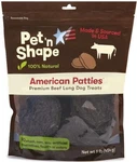 Dog, Pet 'n Shape Natural American Patties Beef Lung Treats (1 Lb). Fixed Price $40.17.