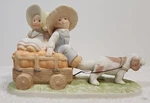 1993 Homco Circle Of Friends Masterpiece Fall's Bounty Boy Girl Dog Pumpkin Cart. Fixed Price $14.99.