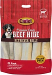 Premium Grade Beef Hide Retriever Rolls For Dogs 20 Pack, 5 Pounds. Fixed Price $73.99.