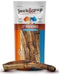 Jack&pup 12" Rib Bones For Dogs, All Natural Beef, Single Ingredient, Slow-roast. Fixed Price $49.87.