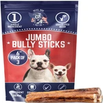 Devil Dog Pet Co. Jumbo Bully Sticks 6 Inch 3 Pack Chews 100 Natural Single. Fixed Price $32.45.