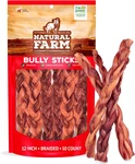 Odor-free Braided Bully Sticks (12 Inch, Pack) 100% Grass-fed Beef, Grain-f. Fixed Price $179.99.