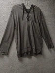 Lrl Lauren Jeans Co Women Pullover Hoodie Shirt 1XL Black Stripe Blouse Top 0492. Fixed Price $28.99.