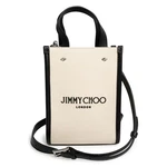 Jimmy Choo Mini Tote Canvas & Leather, Natural Black Handbag. Fixed Price $440.00.
