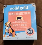 Solid Gold Bone Broth Stew Lamb & Human Grade Meal Topper Treat For Dogs. Fixed Price $8.97.