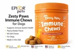 Zesty Paws Immune Chews Supplement For Dogs 90 Bb 4/2026 Peanut Butter. Fixed Price $22.00.