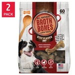 Nylabone Broth Bones Dog Treats Beef Flavor Natural Chews 120 Count Pack X 60. Fixed Price $51.56.