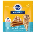Pedigree Dentastix Large Breed Original Flavor, 1.66 Lb. (32 Treat) Bags. Fixed Price $20.00.