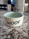 Ethical Products 5 In. Woof Dish, Dog Treats, Bowl, Green. Fixed Price $5.00.