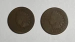 1875 Indian (#7055) 2 Pcs Nearly Good.. Fixed Price $17.00.