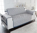 Quilted Furniture Sofa Slipcover Reversible Couch Pet Pad Protector Blue. Fixed Price $44.91.