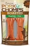 Roasted Pressed Pork Skin Dog Chews, 4.5-INCH Bone, 2 Count. Fixed Price $8.00.