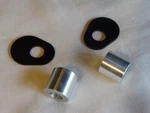 Triumph Bonneville Front Turn Signal Blanking Biscuits And Spacers. Fixed Price $29.00.