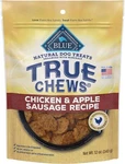 Blue Buffalo True Chews Premium Natural Dog Treats Chicken & Apple Sausage 12OZ. Fixed Price $21.90.