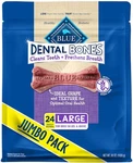 Dental Bones Large Natural Chew Dog Treats Bag Jumbo Pack. Fixed Price $56.99.