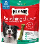 Brushing Chews Original Chicken Flavor Daily Dental Dog Treats, Small/medium, 19. Fixed Price $25.99.