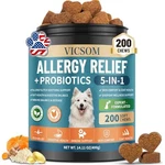 Vicsom Dog Allergy Chews For Itchy Skin Relief, Probiotics Immune & Gut. Fixed Price $45.04.