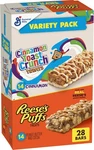 Cinnon Toast Crunch And Reese's Puffs Cereal Treat Bars, Sna. Fixed Price $12.84.