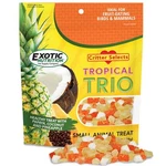 Exotic Nutrition Critter Selects Tropical Trio Low Fat Pet Treats 4.5 Oz. Fixed Price $11.99.