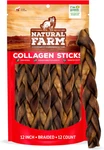 Odor Free Braided Collagen Chews For Dogs (12 Inch, Pack), Sticks,. Fixed Price $123.99.