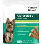 Chicken Flavor Dental Sticks For Tiny Dogs (5-20 Lbs), 6-RIDGE Shape Plaque. Fixed Price $18.17.