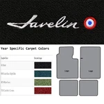 Acc 1970-1974 American Motors Javelin With Target Logo 4PC Cutpile Floor Mats. Fixed Price $177.99.