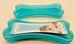 Bow Wow Playing Cards Aqua Plastic Dog Bone Shape Case With Wrapped New. Fixed Price $8.97.