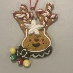 Pacific Rim Christmas Reindeer With Candy Cane Horns Snow Hanging Ornament 5. Fixed Price $9.99.