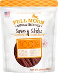 Full Moon All Natural Human Grade Dog Treats, Essential Chicken Savory Sticks. Fixed Price $22.45.