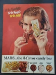 Mars Candy Bar-the 3 Flavor Bar-chocolate Nougat Nuts-print Ad 1957. Fixed Price $7.99.
