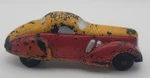 CB51: Vintage Sun Rubber Toy Car Coupe 1930S Barberton Oh Hard 4". Fixed Price $37.95.