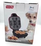 Dash Mini Dog Maker Red Makes 6 Treats Non-stick Nib. Fixed Price $9.99.