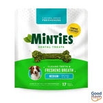 Minties Peppermint Flavor Dental And Hard Chews Dog Treat - Medium 14OZ/17CT. Fixed Price $29.98.