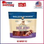 Golden Rewards Duck Flavor Premium Dry Jerky Treats For All Dogs, 64 Oz. Fixed Price $33.44.