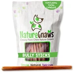 Nature Gnaws Large Bully Sticks For Dogs 11-12" (5 Count) Thick Long Lastin.... Fixed Price $41.55.