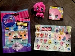 Littlest Pet Shop #3312 Sheepdog Puppy Hot Pink Blue Dot Eyes Candy Swirl. Fixed Price $12.99.