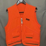Mount'n Prairie Blaze Orange Zip Front Hunting Vest Men Size - Full Game Bag. Fixed Price $39.00.