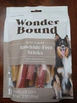 Wonder Bound Beef Flavor Dog Treat Sticks Count Rawhide-free 10/2026. Fixed Price $12.88.