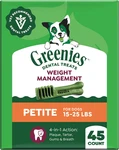 Greenies Veterinarian-recommended Adult Natural Dental Dog Treats Petite Size, W. Fixed Price $55.99.
