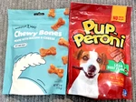 Wiggles & Wags Chewy Bones Bag Dog Treats Pup-peroni 5.6OZ. Fixed Price $7.95.
