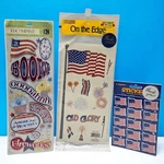 Patriotic Vintage Sticker Lot K&company 4TH Of July 1998 American Flag Old Glory. Fixed Price $26.95.